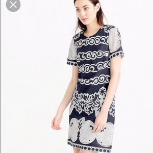 J.Crew Navy and Lace Shift